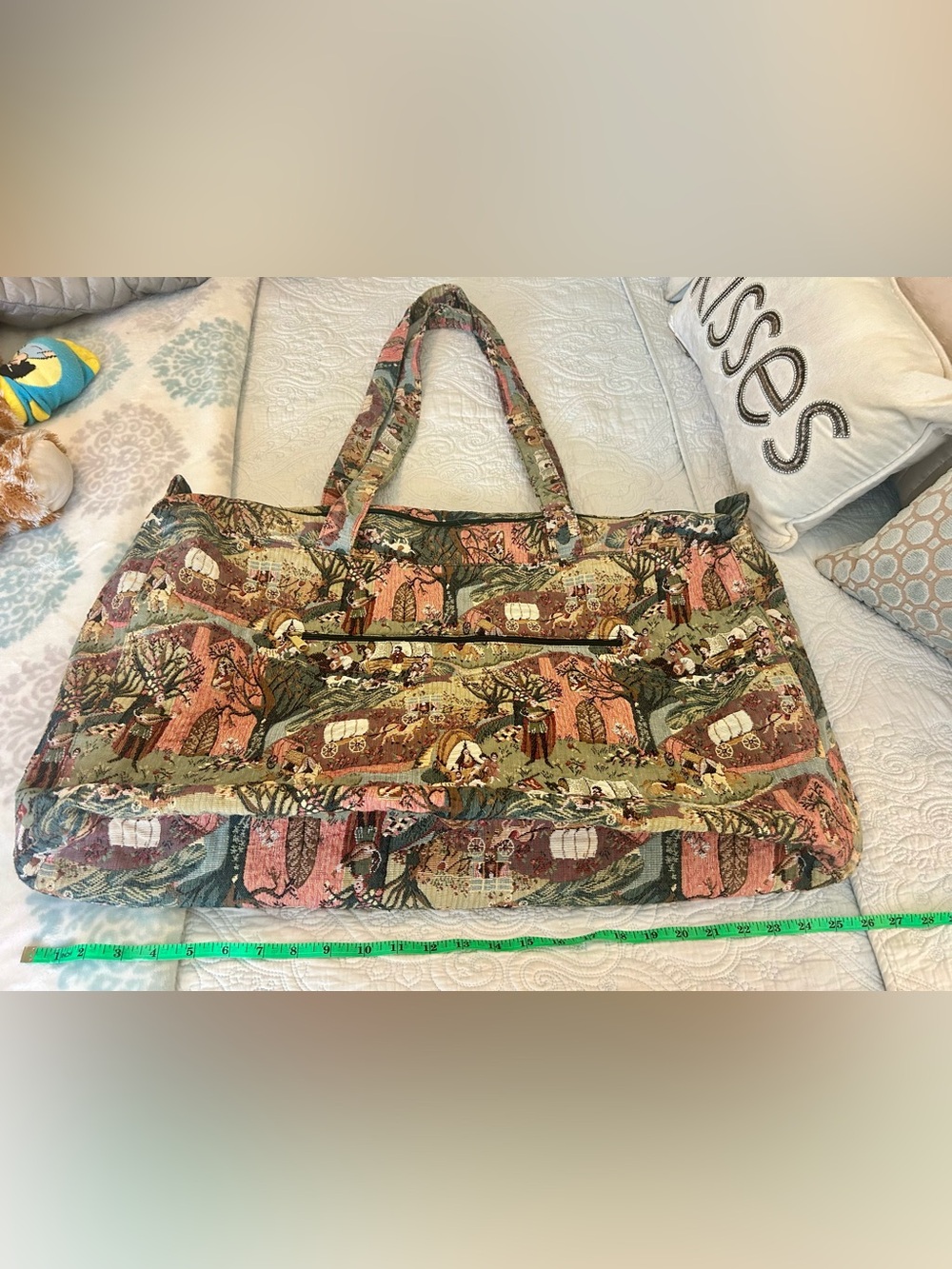 Quilted Tapestry Weekend Tote Bag - Multicolor - LRG
